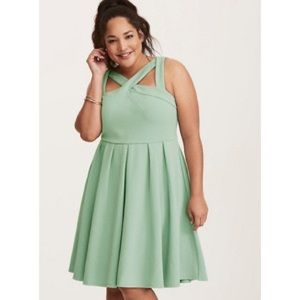 Mint green scuba dress
